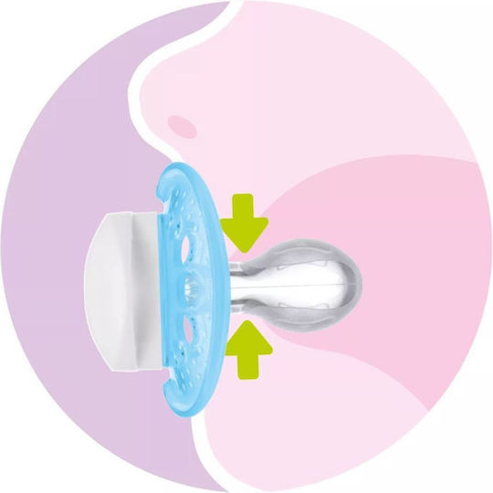 Mam Orthodontic Silicone Pacifiers with Case Pink for 6+ Months 2 Pieces