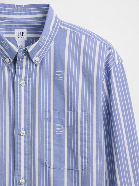 Παιδικό Πουκάμισο Μακρυμάνικο Shirting Blue Oxford