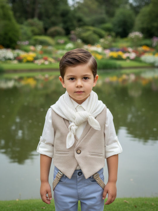 Dolce Bambini Βαπτιστικό Κοστούμι Μπεζ