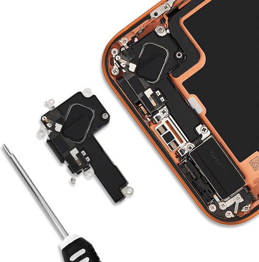 Clappio Ersatz-Außenspeaker für iPhone 17 Pro Max Schwarz