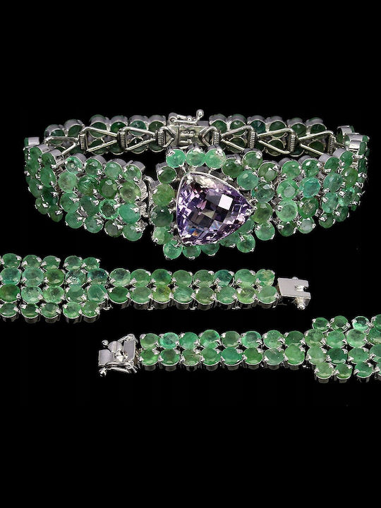 Natural Beryl Amethyst Bracelet Certificate