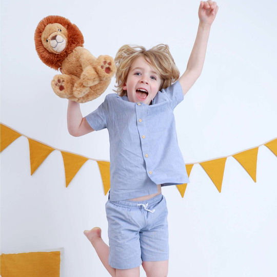 Sleep Toy Lion Cub Fabric with White Sounds and Music