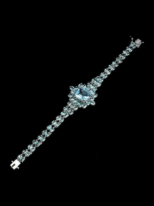 Brățară Argint Cu Zircon Și Topaz 1 Certificat