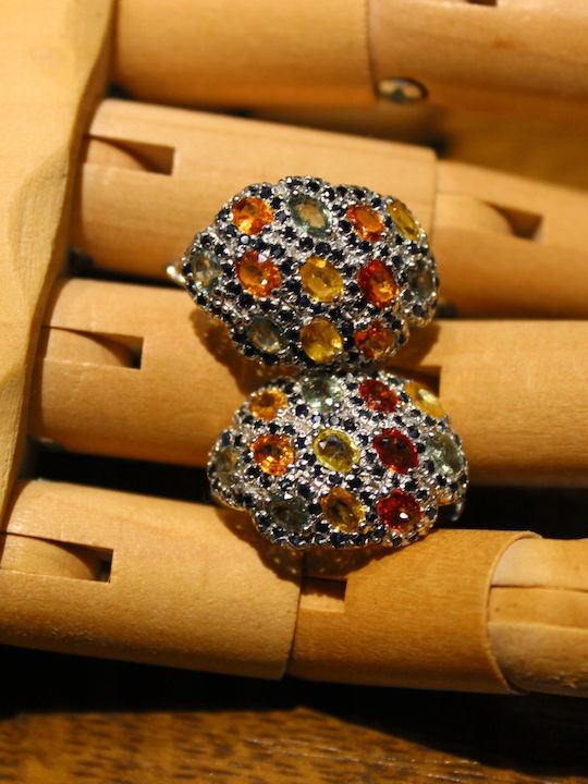 Songea Padparadscha Green Sapphire Earrings 11