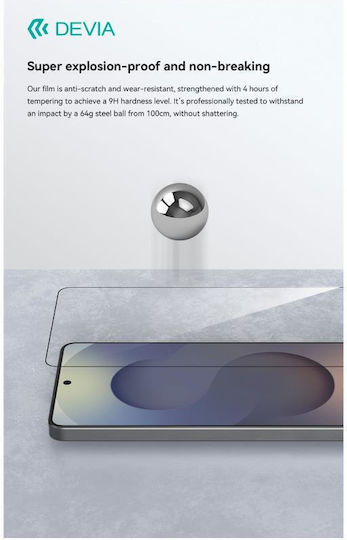 Devia Back Cover Tempered Glass Black (Galaxy S26)