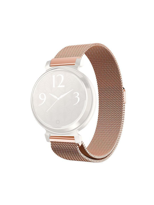 14mm Xdfind Milanese Stainless Steel Watch Band Garmin Lily 2 Rose Gold