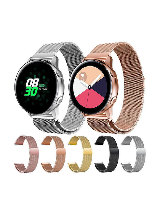 14mm Xdfind Milanese Rostfreier Stahl Tragbare Bänder Garmin Lily 2 Rose Gold