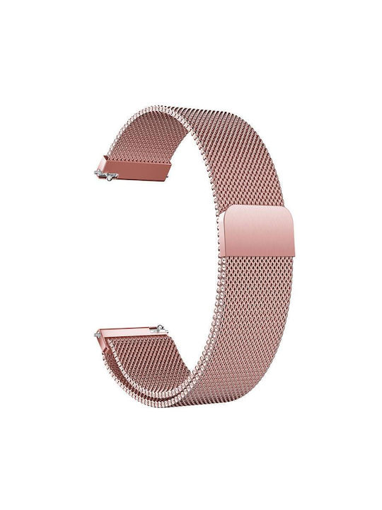 14mm Xdfind Milanese Stainless Steel Watch Band Garmin Lily 2 Rose Pink