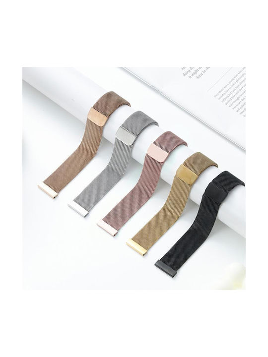 14mm Xdfind Milanese Stainless Steel Watch Band Garmin Lily 2 Black