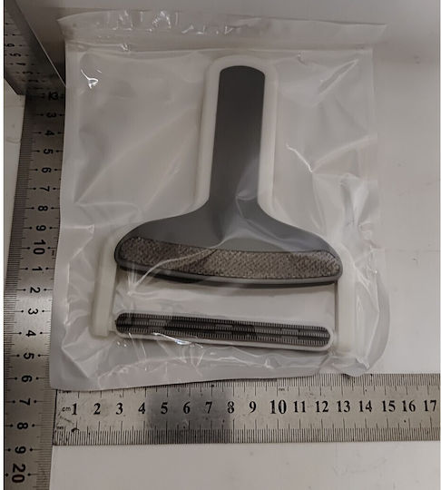 Perie Pentru Îndepărtarea Firelor De Păr Alista Home 12 X 15 Cm Mâner Confortabil Alb Gri