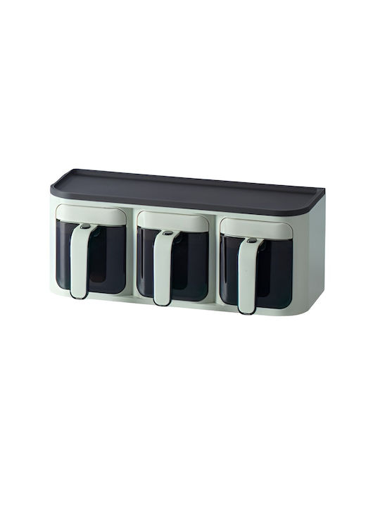 Alista Home Spice Organizer Wall Mounted Plastic Green