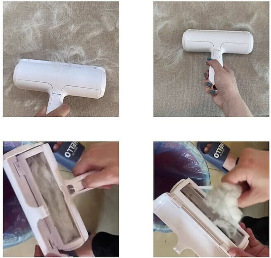 Pet Hair Roller Alista Home Handle 19x19x6cm White Red