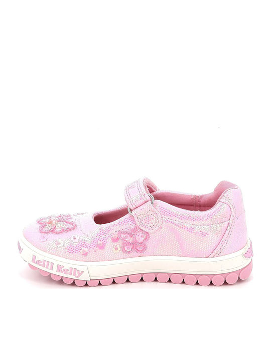 Kids Ballerinas with Hoop & Loop Closure Pink