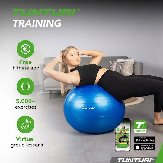 Tunturi Ball Pilates 65cm , 1kg in Blue Color