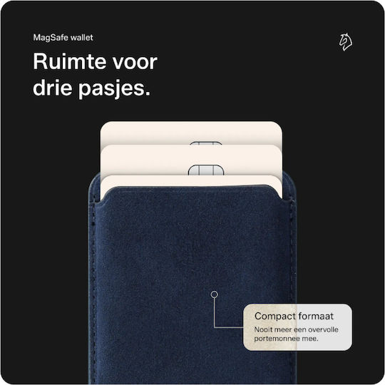 Universal Θήκη Rosso Avanti Wallet Magsafe Πορτοφόλι Κάρτες Premium Alcantara Blue 8719246550010