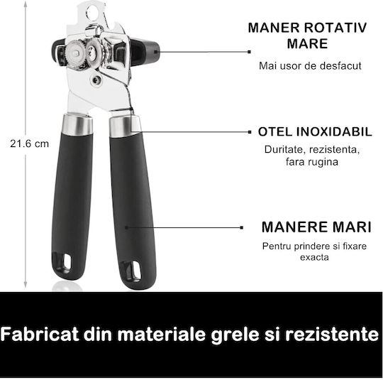Alista Home Deschizător De Conserve Din Oțel Inoxidabil