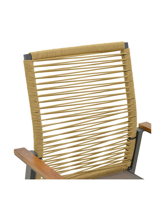 Outdoor Aluminum Chair Aegean Anthracite 57x64x87cm