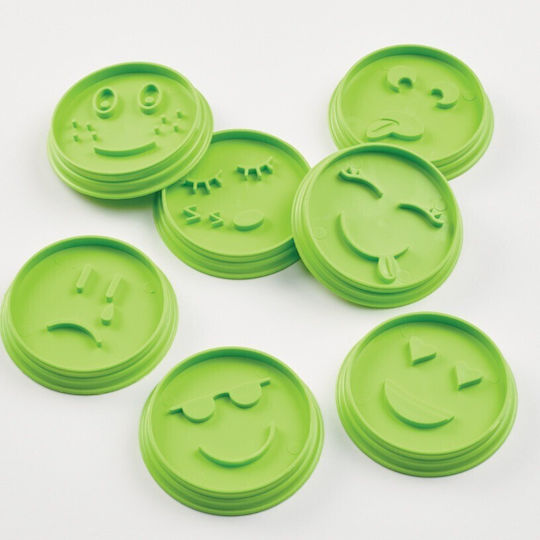 Set 7 Matrițe Pentru Tort Alista Home Design Față Zâmbitoare Emoticon Expresii Diferite 7.7 X 1.5 Cm Fabricate Din Pp Verde