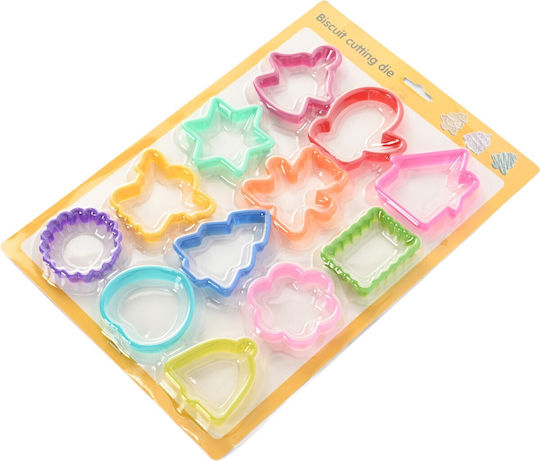 Set 12 Alista Home Cake Molds Polypropylene Material Various Shapes Any Occasion Depth 1.6 Cm 23.3 X 33.5 X 1.8 Cm Multicolor