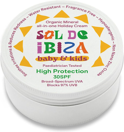 Sol de Ibiza Baby & Kids SPF30 Waterproof Infant Sunscreen Emulsion for Face & Body 100ml