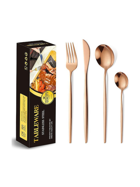 Alista Home Set de Tacâmuri Inoxidabile Aurii 24 Bucăți