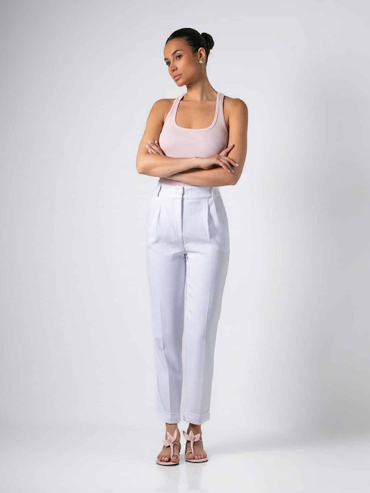 Damen Stoff Hose Weiß