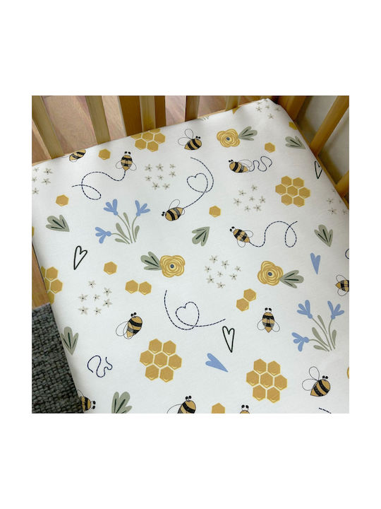 Bunny Bebe Подредба с Ластик Bees 70x140 см