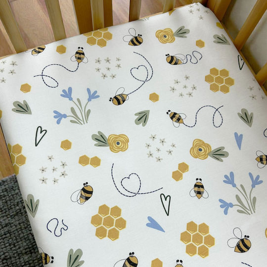 Bunny Bebe Σετ με Λάστιχο Bees 70x140εκ. Bunny Bebe Σετ με Λάστιχο Bees 70x140εκ.