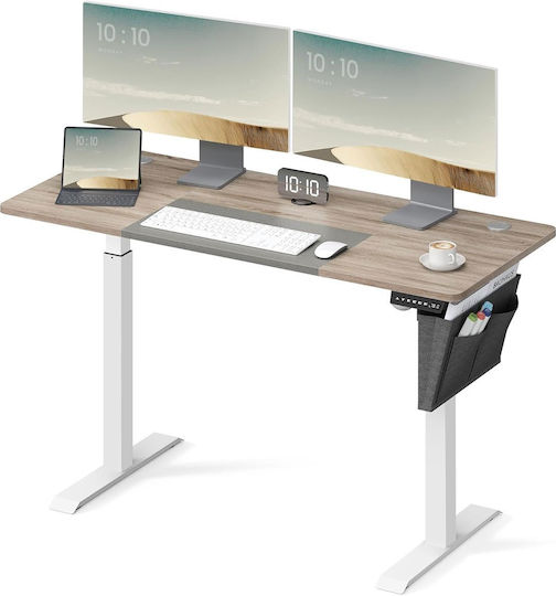 Elektrisches Computer Büro mit Höhenverstellbar 140x60x72cm Beiges