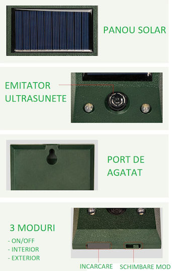 Alista Home Dispozitiv cu Ultrasunete pentru Alungarea Rozătoarelor Solar 105g 0.12x0.065m