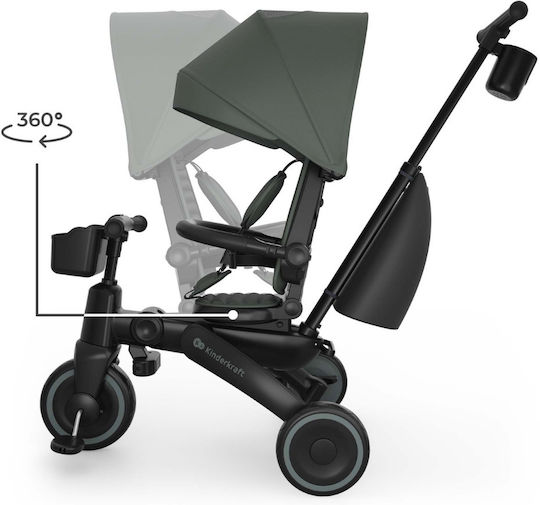 Kinderkraft Jazz 3 Wandelbar mit Elterngriff 5 in 1 für 9 Monate Grünes