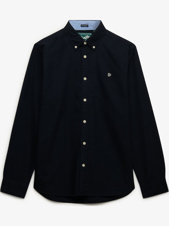 Long Sleeve Shirt in Wide Fit Blue