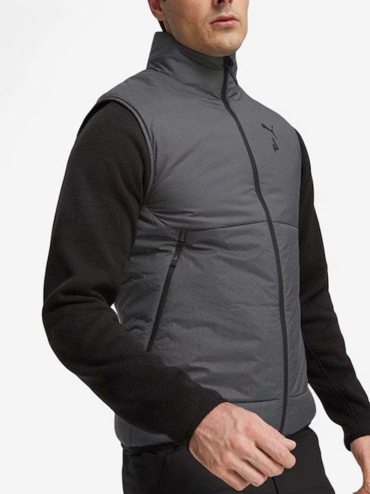 Primaloft Αμάνικο Αθλητικό Μπουφάν Αδιάβροχο Dark Grey/black