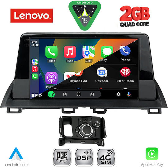Lenovo Car Audio System for Mazda CX-4 2014 with Touch Screen 9" Bluetooth USB Wi-Fi GPS Apple CarPlay Android Auto Lenovo LVF 5386 CPA