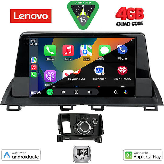 Lenovo Car Audio System for Mazda CX-4 2014 with Touch Screen 9" Bluetooth USB Wi-Fi GPS Apple CarPlay Android Auto