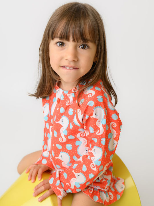 Zoocchini Kinder Badebekleidung-Set mit Schirm Rot