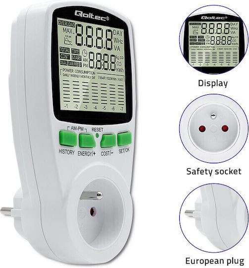 Qoltec Electrical Meter Socket 3.68kW