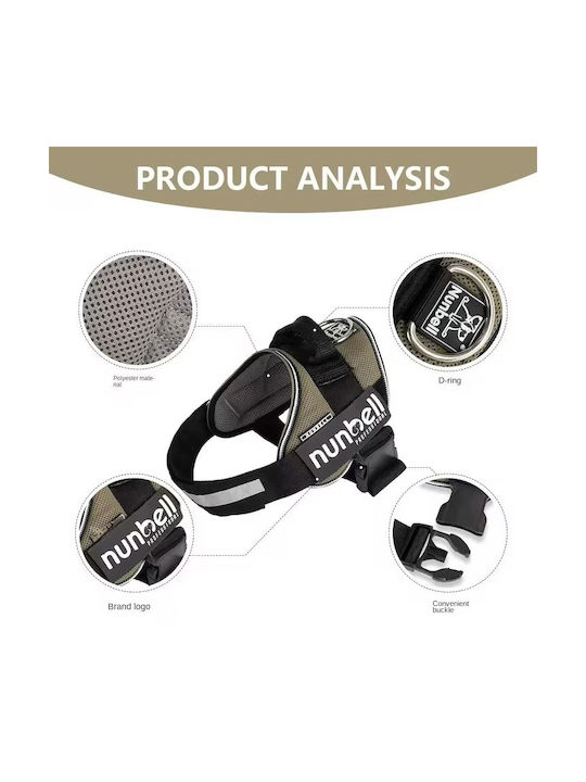 Ham Ajustabil Pentru Câini Nunbell Poliester Durabil Aliaj Respirabil 40–70 Kg 82–115 Cm XX-Large Roșu