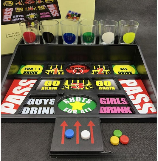 Alista Home Drinking Game Coins Glass Shot Glasses Included Fun Interactive 23x28 Cm Multicolor