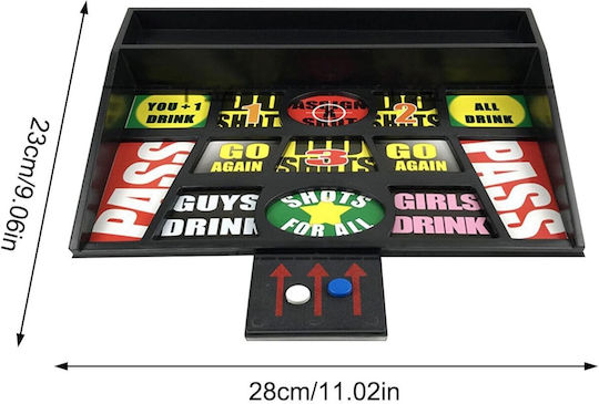Alista Home Drinking Game Coins Glass Shot Glasses Included Fun Interactive 23x28 Cm Multicolor
