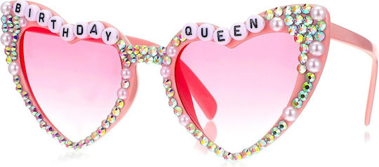 Ochelari Decorativi Alista Home Zi De Naștere Regină Model Diamante Aniversări Fabricat Buc 15.3 X 5.7 X 14.5 Cm Roz