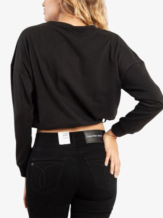 Cropped Γυναικείο Φούτερ Black