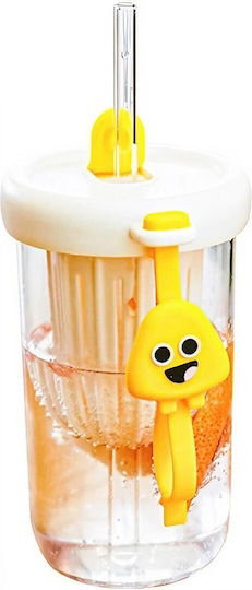 Alista Home Sticlă Pentru Copii Din Plastic Cu Pai Albă 500ml