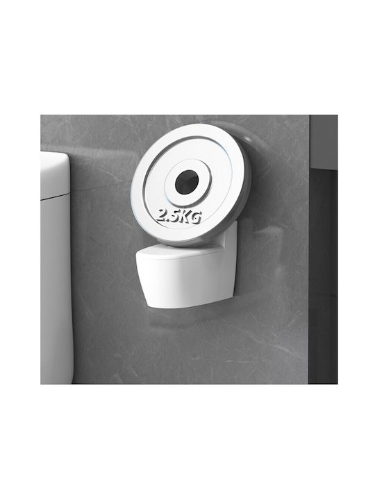 Cenușare Creativă Alista Home Formă De Toaletă Capac Alb Material Din Oțel Inoxidabil Abs 12 5 X 10 X 8 Cm Montare Adezivă Independentă Cameră De Baie Bucătărie Balcon Model Alb 2