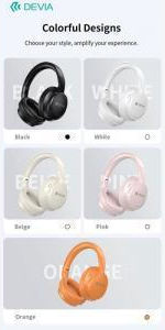 Devia JH-820 Lite1 Căști Bluetooth Wireless Over Ear cu 10 Ore Autonomie Bej