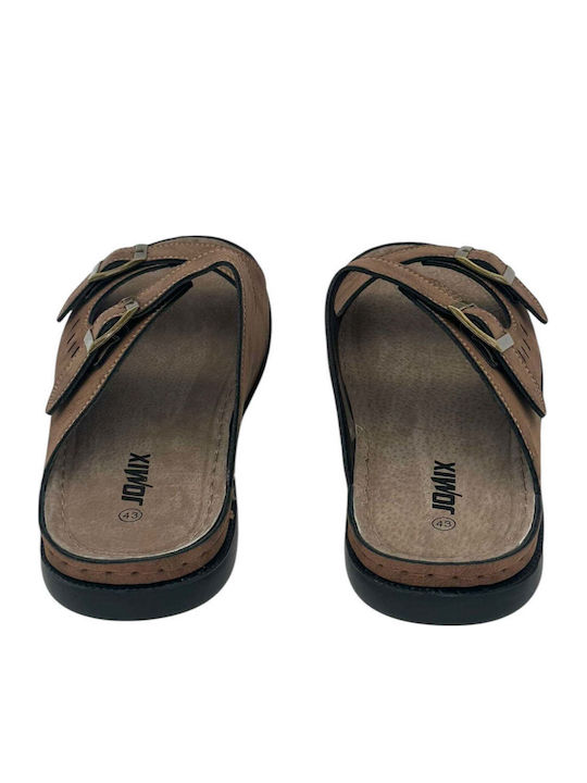 Leather Men's Sandals In Brown Colour