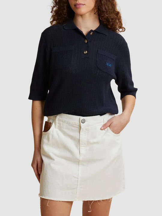 La Martina Navy Blue Sweater La Martina Navy Blue Sweater