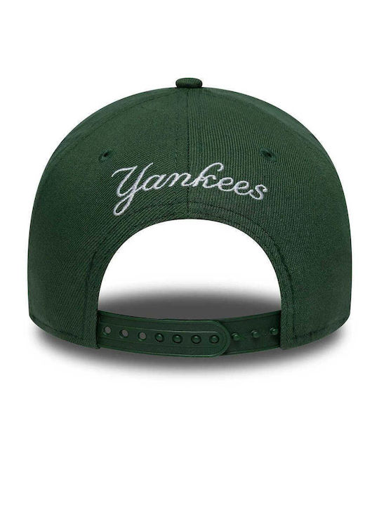 New York Yankees Mlb Outline Script Dark Green 9forty E-frame Cap