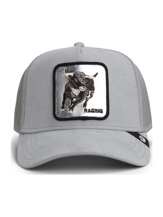 Sweat Kappe Jockey Silber Bull Bulle Grau Goorin Bros