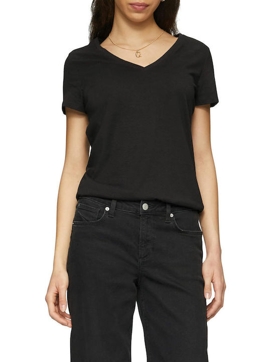 Women's Cotton Short Sleeve Top Black